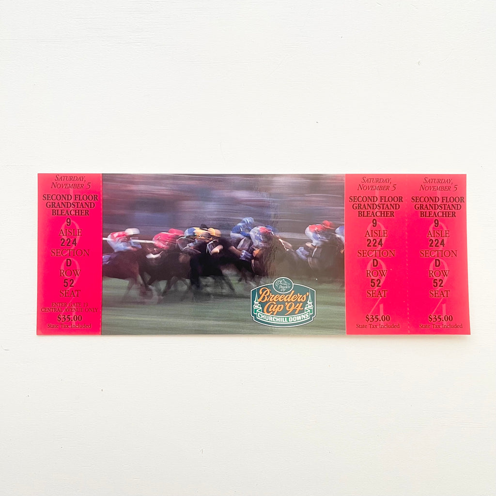 Vintage Horse Racing Ticket 1994 Breeders Cup Concern