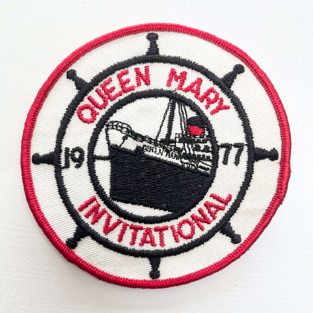 Vintage Golf Patch Queen Mary Long Beach Invitational 1970s