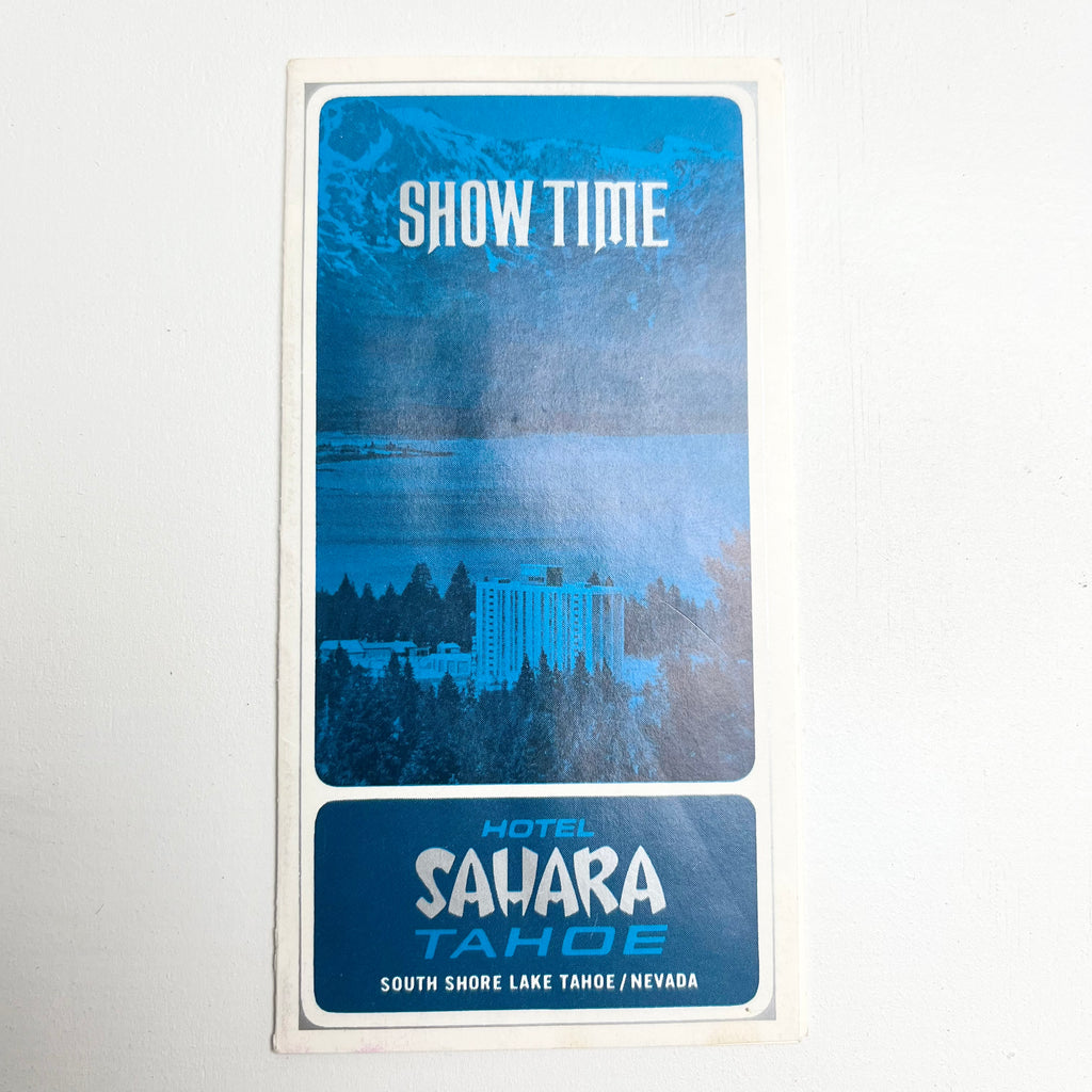 Sahara Lake Tahoe Hotel Casino Show Time Theatre Program Menu Vintage 1960s